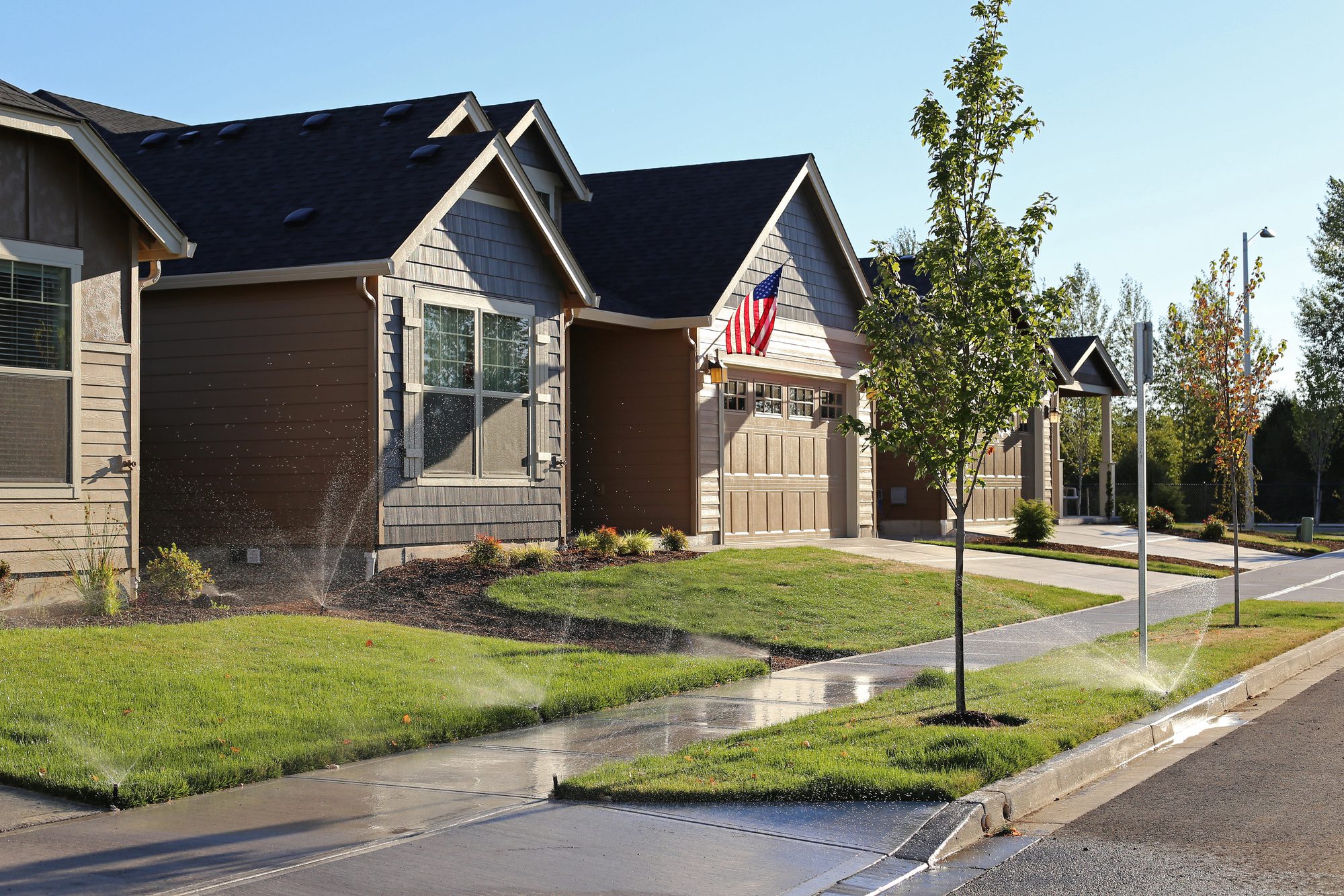 Family Homes in Suburban Neighborhood